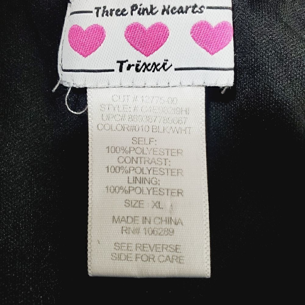 Three pink hearts Trixxi dress black Size XL - Picture 5 of 6